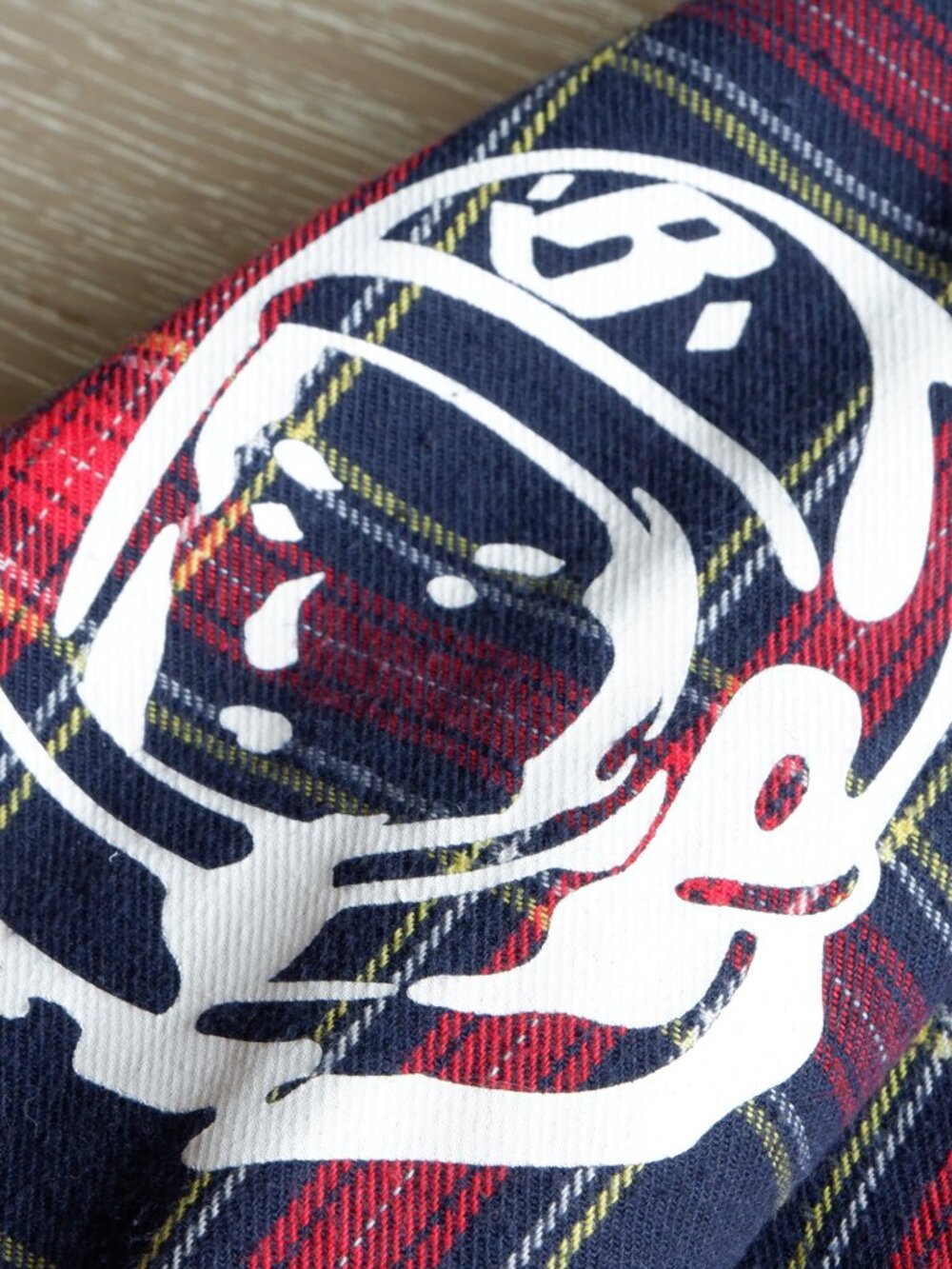 Billionaire Boys Club Twin Plaid Red/Navy Button - Mens Large Size - Picture 2 of 8
